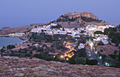 Lindos, town view. Rhodes, Greece