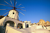 Windmill at Oia village. Santorini Island. Greece