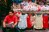 Lingerie street seller. Guayaquil. Guayas province. Ecuador