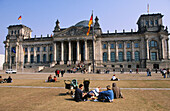 Republic square and Reichstag. Berlin. Germany