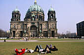 Cathedral and garden. Berlin. Germany