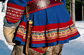Laplander traditional costume. Luosto. Finland.