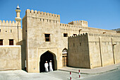 Fort of Sultan Bin Said (18th Century) and mosque. Nizwa. Sultanate of Oman. Middle East