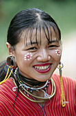 Palong woman (originally from Myanmar). North tribes. Tha Ton. Chiang Rai province. Thailand.