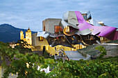 Hotel. Ciudad del Vino, Herederos de Marques de Riscal winery building by Frank O. Gehry. Elciego, Rioja alavesa. Alava, Euskadi, Spain