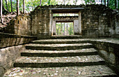 Entrance doorways to Balamku ( House of the Jaguar ), old Maya city. Campeche. Mexico