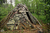 Hut. Stora Sjofallet National Park. Sweden.