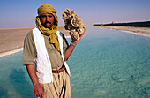 Man. Shott el Jerid. Tunisia.