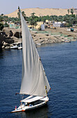 Sailing on the Nile River. Aswan. Egypt.