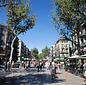 The Ramblas, Barcelona. Catalonia, Spain