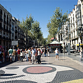 The Ramblas, Barcelona. Catalonia, Spain