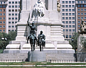 Statue of Don Quixote. Plaza España. Madrid. Spain.