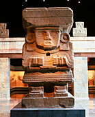 Sculpture of the god Chalchihclique in the National Museum of Anthropology. Mexico City