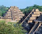 Pyramids in the old city of Tajin. Veracruz. Mexico