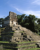 Temple of the Cross. Palenque, Maya archeological site. Chiapas, Mexico