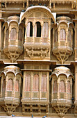 Detail of the Patwa Haveli in Jaisalmer. Rajasthan. India