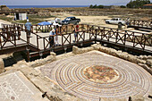 Roman mosaic in old Paphos. An UNESCO, World Heritage Site. Cyprus