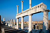 Forum, ruins of the old Roman city. Pompeii. Italy