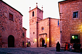 Santa Maria Church and Square in Caceres. Extremadura. Spain