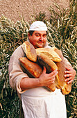 Baker Michele di Costanzo in his bakery Buonopane Panificio. Ischia. Campania. Italy