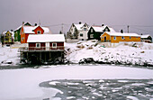 Henningsvaer houses. Austvagoy. Lofoten Islands. Norway