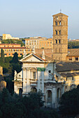 View of Imperial Forums from Palatine Hill, Rome. Lazio, Italy