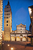 The bell-tower and the Cattedrale (Cathedral) di San Zeno. Pistoia. Italy.