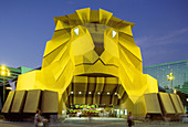 The entrance of MGM Grand at twilight. Las Vegas. Nevada, USA