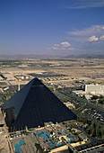 Air view of the Luxor. Las Vegas. Nevada, USA