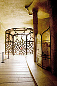 Entrance doors, Milà House (1906-1912) by Gaudí. Barcelona. Spain
