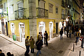 Rua Barroca at night. Lisbon. Portugal.