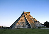 The Pyramid of Kukulcan (El Castillo) at the sunset (UNESCO World Heritage). Chichen Itza. Yucatan. Mexico.