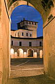 Piazza (square) Castello and the Castello di San Giorgio. Mantova. Lombardy, Italy