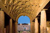 Te Palace: Entrance to the Cortile d Onore . Montova. Lombardy, Italy