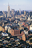 Aerial of Manhattan. NYC. USA