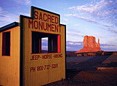 Booth entrance. Monument Valley. Arizona-Utah. USA