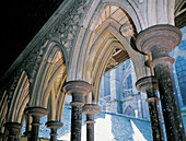 Cloister. Mont St. Michel. Normandy. France