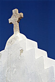 Cross on church. Mykonos. Greece