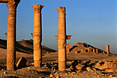 Ruins of the old Greco-roman city of Palmira. Syria