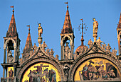 Detail of facade of St. Mark s basilica. Venice. Italy
