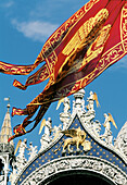 St. Mark s Basilica and Venetian flag. Venice. Italy