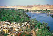 The Nile and Elephantine Island. Aswan. Egypt