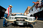 Cowboy car. Fort-Worth Stockyards. Texas. USA