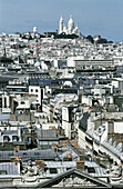 Overview on the city and Montmartre. Paris. France