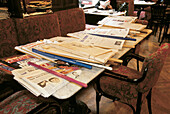 Papers of the day. Café Sperl. Vienna. Austria
