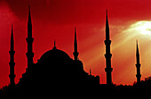 Suleimaniye mosque at sunset. Istanbul. Turkey