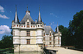 Azay-le-Rideau Castle (1518-29) at Indre River. Loire Valley. France