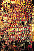 Turkish slippers stand at Grand Bazaar. Istanbul. Turkey