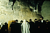 Orthodox jews at the Wailing Wall. Jerusalem. Israel