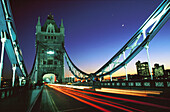 Tower Bridge traffic. London. England